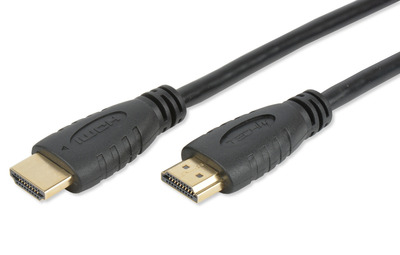HDMI 4K 60Hz High Speed Anschlusskabel -- mit Ethernet, schwarz, 1 m